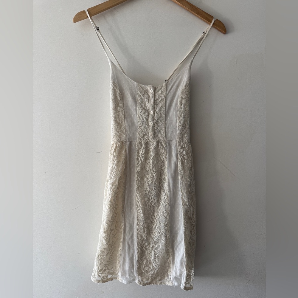 Abercrombie & Fitch Y2K White Cream Lace Babydoll‎ Dress